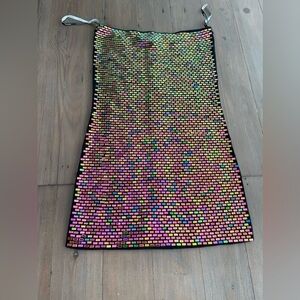 Retrofete iridescent crystal embellished dress S